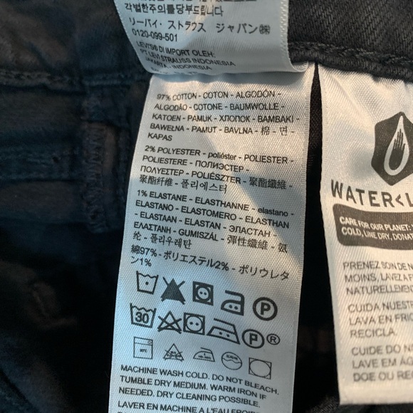 Levi's Black Straight Leg Jeans for Women - Picture 9 of 9